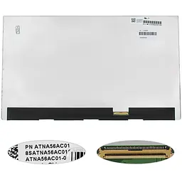 Матриця 15.6" ATNA56AC01-0 2880х1620, 40pineDP, 120Hz, 400cd/m2, OLED, SLIM без планок та вушок, глянець, роз'єм справа внизу для ноутбука