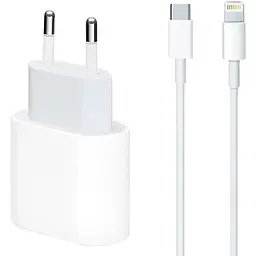 Мережевий зарядний пристрій для Iphone 14 Pro Max 20 W + кабель Type-C Lightning (MHJ83ZMA/A) коробка