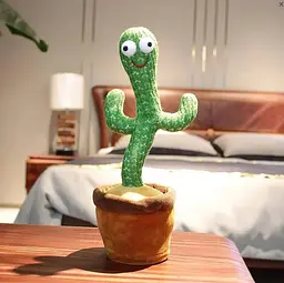 Танцюючий та співаючий кактус Dancing Cactus на 120 пісень з підсвічуванням Зелений - мініатюра 3