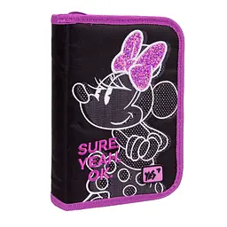 Шкільний пенал твердий Yes одинарний з двома клапанами HP-04 Minnie Mouse