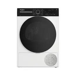 Whirlpool Сушильна машина Whirlpool тепловий насос, 8кг, A++, 54,5см, дисплей, люк чорний, білий