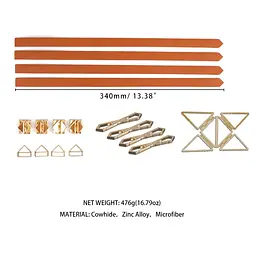 BDSM набір Lockink Hogtie Set коричневий - мініатюра 15