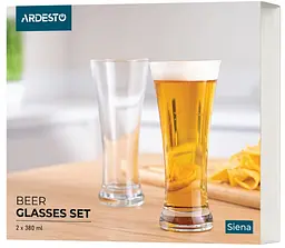 Набір стаканів Ardesto Siena, пивні, 380мл, 2 шт. (AR2638BS) - мініатюра 2