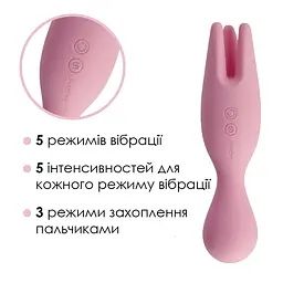 Подвійний вібратор для чутливих зон Svakom Nymph Pale Pink - мініатюра 3