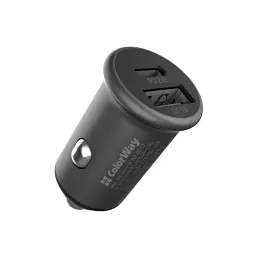 Автомобільний зарядний пристрій ColorWay (USB, 2.4A) QC3.0 Чорний