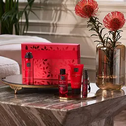Подарунковий набір Rituals The Ritual of Ayurveda Small Gift Set: гель-піна для душу 50 мл + крем для тіла 70 мл + олія для душу 75 мл + спрей-міст для тіла та волосся 20 мл - мініатюра 4