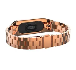 Металевий ремінець Primo Classic для фітнес-браслета Xiaomi Mi Band 3 Rose Gold - мініатюра 3