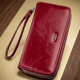 Гаманець жіночий з екошкіри KIVI 19053 малиновий