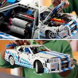 Конструктор LEGO Technic Подвійний форсаж Автомобіль Nissan Skyline GT-R (R34) 1410 деталей (42210) - мініатюра 18