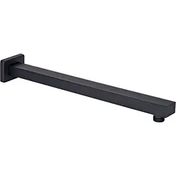 Кронштейн для верхнього душу Qtap Trubice 400 мм прямокутний QTTRU120BLM45929 Black matt Чорний матовий