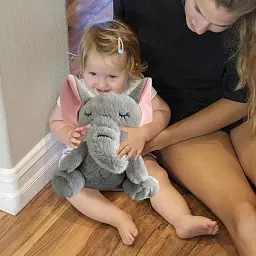 Інтерактивна м'яка іграшка-нічник Elephant, повітропроникний слоник, сірий, заспокійлива плюшева іграшка - мініатюра 6