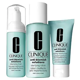 Набір для очищення шкіри Clinique Anti-Blemish Solutions Starter Kit: пінка, 50 мл + лосьйон, 100 мл + крем, 30 мл (918518) - мініатюра 2