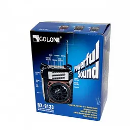 Радіоприймач Golon RX-9133 USB microSD з ліхтариком Чорний із синім - мініатюра 4