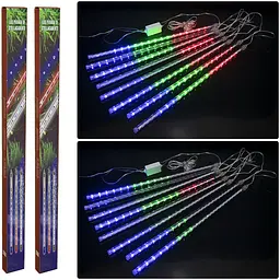 Гірлянда електрична LED Дощ, D-29, 8 шт., кольорова, 50 см
