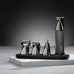 BaByliss Набір для стрижки Super-X Metal Black Edition, для голови, вусів, бороди,носа і тіла, акум., насадок-15, сумка для зберігання, підставка, сталь, чорний - мініатюра 7