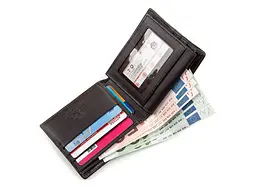 Портмоне 18196 з натуральної шкіри крокодила Коричневе 11,5х9,5 см CROCODILE LEATHER acs0032477 - мініатюра 5