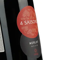 Вино Vignerons Catalans IGP Pays d'Oc 4 Saisons Merlot, червоне, сухе, 0,75 л (8000019582646) - мініатюра 4