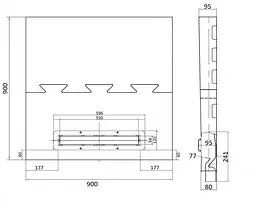 Душовий піддон Confluo Board UNI 900 з вбудованим лотком Frameless Line 550 30412 - мініатюра 6