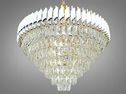Кришталева люстра у сучасному стилі для зали спальні кімнати Diasha 201202/800WH+S-gold - мініатюра 2