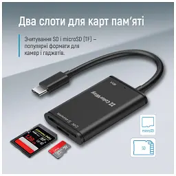 Зчитувач флеш-карт ColorWay USB-C to USB 3.0/SD/MicroSD (CW-CR-02) - мініатюра 9
