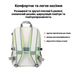 Рюкзак міський жіночий Tigernu T-B9511 14.7 л для ноутбука 15" White (17040) - мініатюра 7
