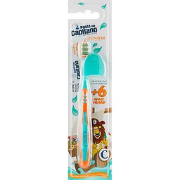 Зубная щетка Pasta Del Capitano Junior 6+ оранжевый с бирюзовым
