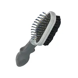 Гребінець-щітка FURminator для котів та собак двостороння з гумовою ручкою та захисними кульками - мініатюра 2