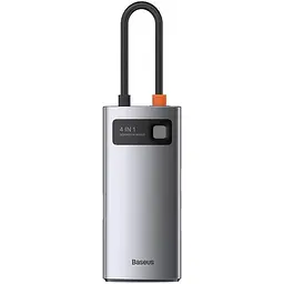Док-станція адаптер хаб Baseus Metal Gleam Series 4-in-1 - Type-C to 2Usb HDMI Type-C (CAHub-CY0G)