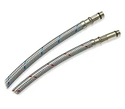 Шланг-підводка для змішувача Zegor WKR-PMM10-100 PRO 1/2"xM10 100 см пара 30412 - мініатюра 2