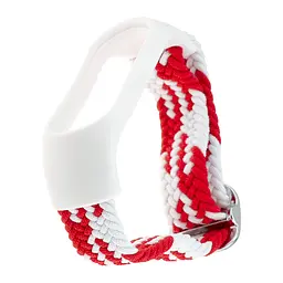 Ремінець Braided Buckle Enhanced Mi Band 3/4/5/6/7 White Red