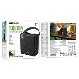 Портативний ЗП Power Bank Borofone BJ85 Myriad 22.5W+PD20W with lighting 100000 mAh Black - мініатюра 6