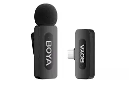 Професійний петличний бездротовий мікрофон Boya BY-V10 Type-C Black (18872) - мініатюра 2