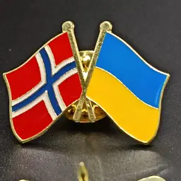Подвійний значок-пін «Україна – Норвегія» 25 × 19 мм (00006) - мініатюра 2