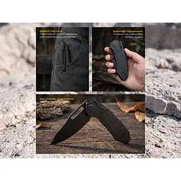 Ніж складаний туристичний Weknife Bogey (9.3 см) Bohler M390 / Titanium чорний - мініатюра 12