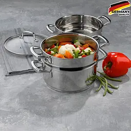 Кастрюля з пароваркою KELA Flavoria 20 см 2,4 л 4 пр. (10191) - мініатюра 2