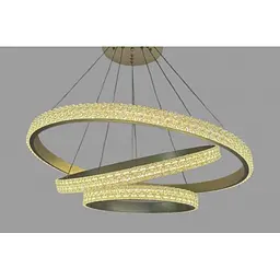 Підвісна люстра LED у зал Linisoln 1956 металевий Champagne Metallic LED-стрічка 80*60*40 см 140 Вт