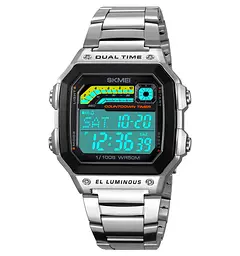Наручний годинник чоловічий Skmei 2307 steel Silver, 2307SSI (18461) - мініатюра 3