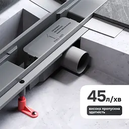 Трап для душу лінійний AM.PM Primeflow Tile 600 мм, універсальний затвор, хром (W02SC-U11-060-04SB) - мініатюра 6