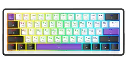 Клавіатура HATOR Hellyberry HK60 wireless White-Violet (HK60_wireless) - мініатюра 1