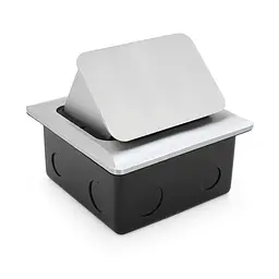 Розетка подвійна напольная висувна із заземленням J28L, Input: AC 100-250V 16A, White - мініатюра 3