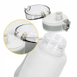 Пляшка для води 4FIZJO спортивна 1000 мл Grey (P-5905973404273) - мініатюра 5