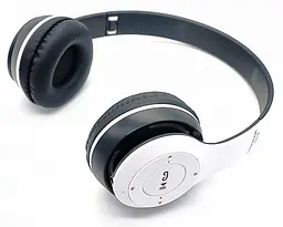 Бездротові блютуз навушники з радіо та MP3 плеєром FM Bluetooth UKC P47 білі - мініатюра 1