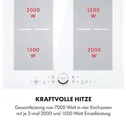 Варильна поверхня індукційна Klarstein Delicatessa 60 4 зони 7000W (10033027) - мініатюра 3