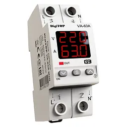 Захисне реле Digitop VA-63A M2R з контролем струму та напруги, 63А