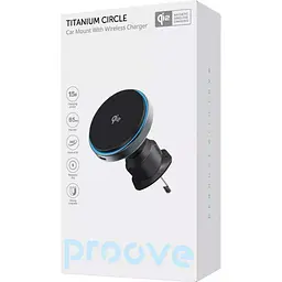 Автотримач із бездротовою зарядкою Proove Titanium Circle Qi2 15W Gray (WHTC15010003) [167449] - мініатюра 4