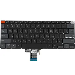 Клавіатура для ноутбука ASUS (X3400, X7400 series), rus, black, без кадра, підсвічування клавіш (Red Esc) - мініатюра 2