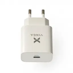 Зарядний пристрій Vinga PD Type-C 20W Charger white (VWCPDC) - мініатюра 2