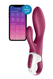 Вибратор Satisfyer Heated Affair кролик, 20х3.5 см бордовый