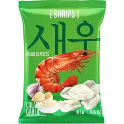 Чипси Shrips креветкові з вершково-часниковим смаком 50 г