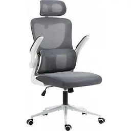 Офісне крісло GT Racer X-5728 White/Gray [125606] - мініатюра 2
